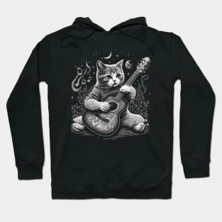 Cat Playing Guitar Hoodie